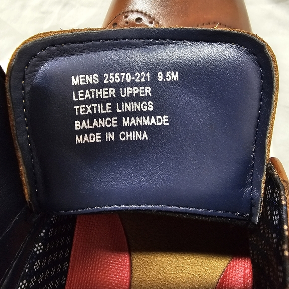 Size 9.5 Stacy Adams Cognac Brown Karson Wingtip Monkstrap Dress Shoe - Picture 3 of 10